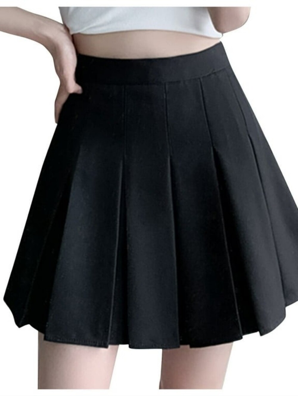 Love Tree Black Pleated Mini Skirt